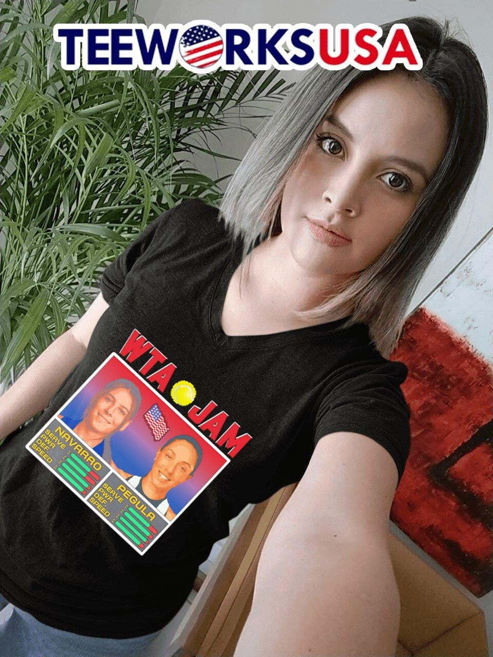 WTA Jam Navarro and Pegula - Adult & Kids T-Shirts, Sweatshirts & Hoodies apparel design preview 7