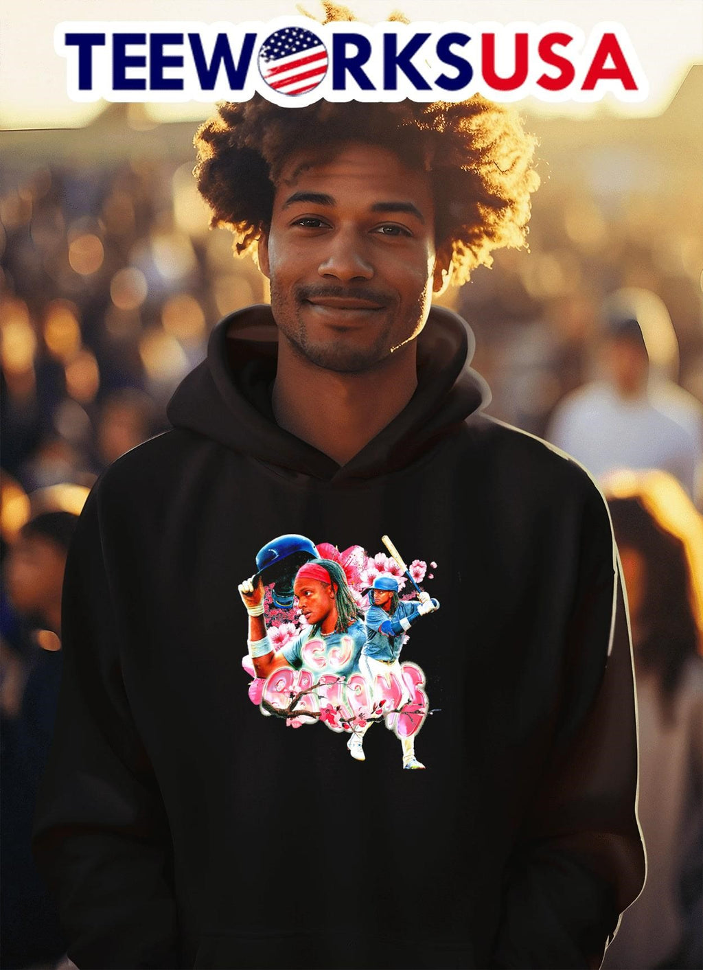 Washington Nationals CJ Abrams blossom - Adult & Kids T-Shirts, Sweatshirts & Hoodies apparel design preview 2