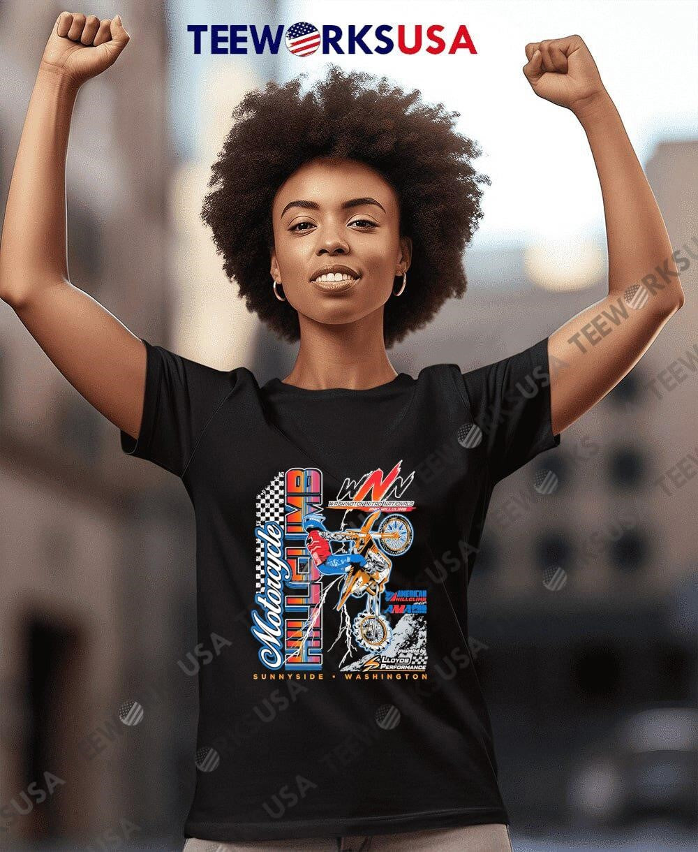 Washington Nitro Nationals Motorcycle Hillclimb Event - Adult & Kids T-Shirts, Sweatshirts & Hoodies apparel design preview 7