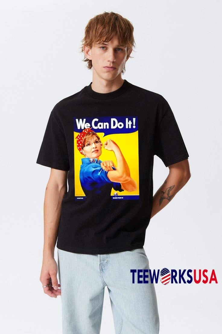 We Can Do It Sarah Palin Rosie - Adult & Kids T-Shirts, Sweatshirts & Hoodies apparel design preview 3