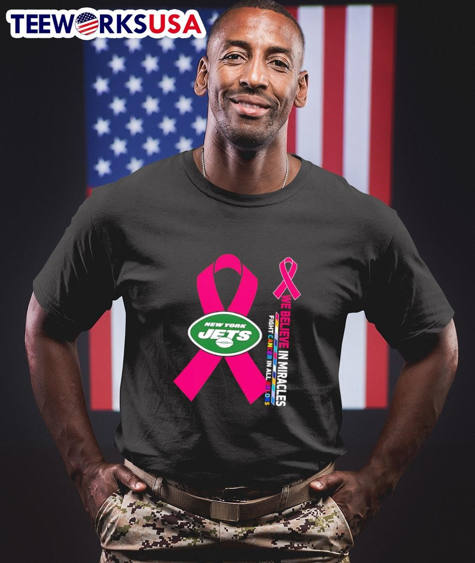 We believe in miracles fight cancer all colors New - Adult & Kids T-Shirts, Sweatshirts & Hoodies apparel design preview 1