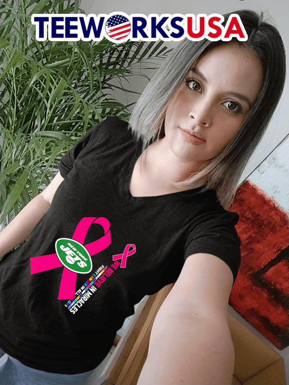 We believe in miracles fight cancer all colors New - Adult & Kids T-Shirts, Sweatshirts & Hoodies apparel design preview 7