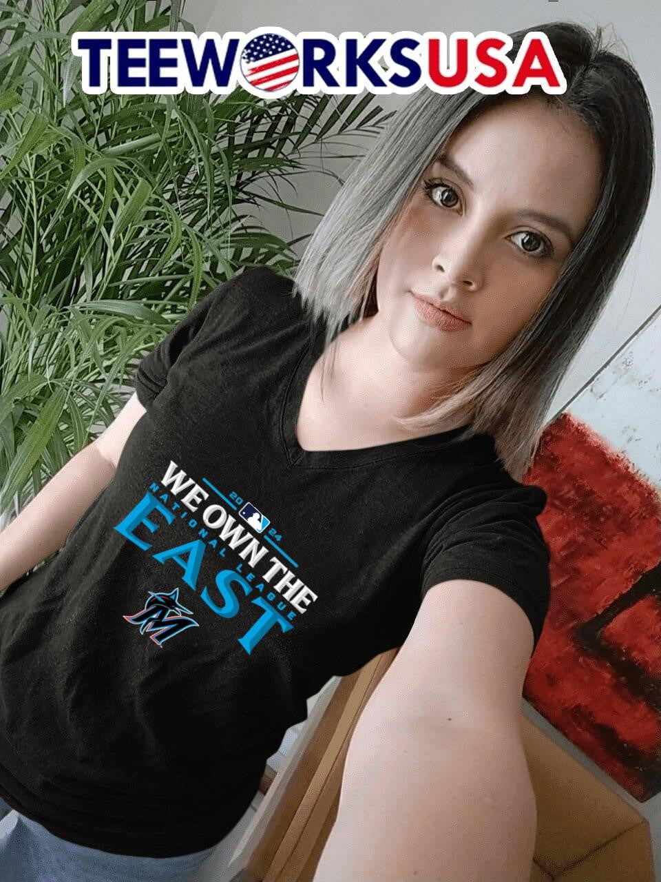We own the National League East 2024 Miami Marlins - Adult & Kids T-Shirts, Sweatshirts & Hoodies apparel design preview 4