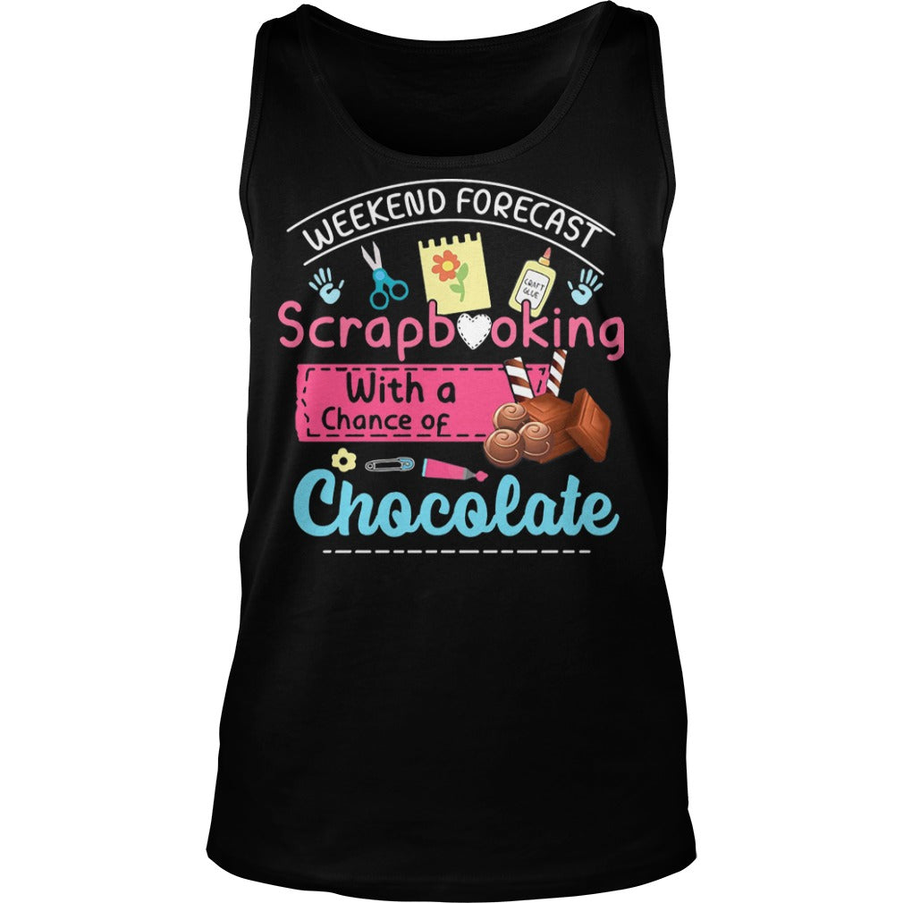 Weekend Forecast Scrapbooking With A Chance Of - Adult & Kids T-Shirts, Sweatshirts & Hoodies apparel design preview 3