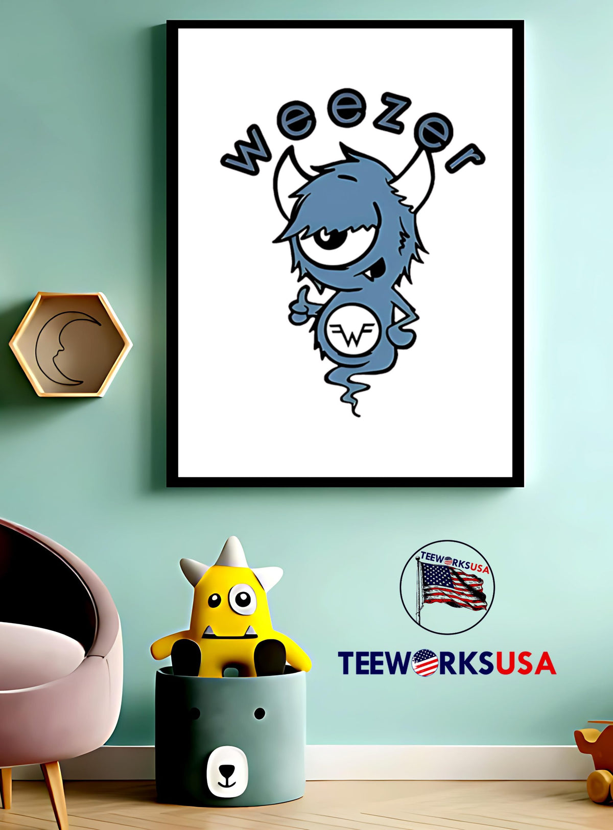 Weezer Monster - Adult & Kids T-Shirts, Sweatshirts & Hoodies apparel design preview 3