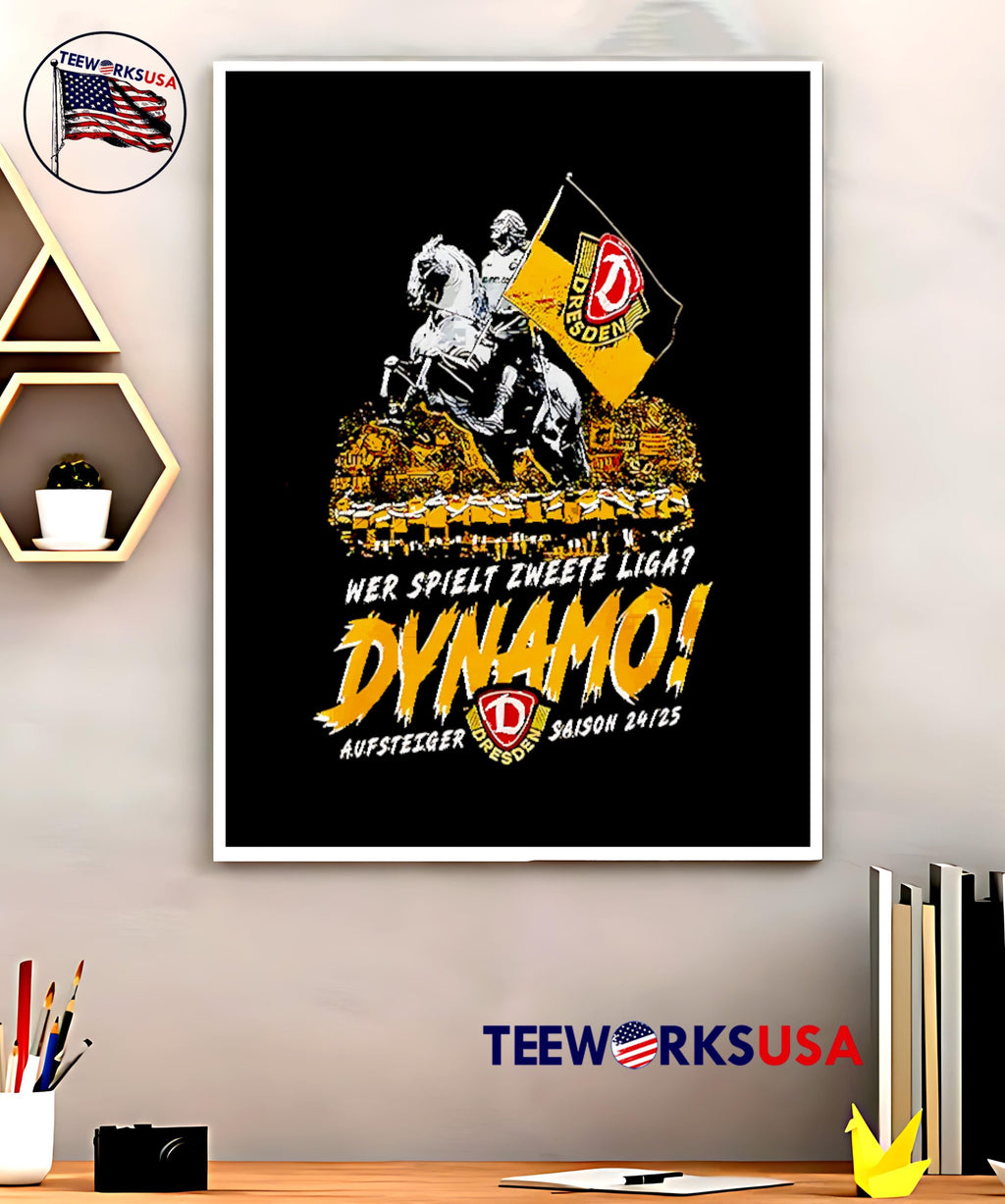 Wer Spielt Zweete Liga Dynamo Dresden Champions 2025 - Adult & Kids T-Shirts, Sweatshirts & Hoodies apparel design preview 5