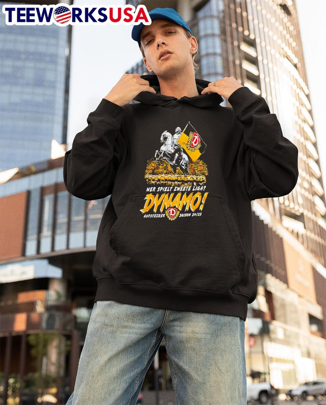 Wer Spielt Zweete Liga Dynamo Dresden Champions 2025 - Adult & Kids T-Shirts, Sweatshirts & Hoodies apparel design preview 3