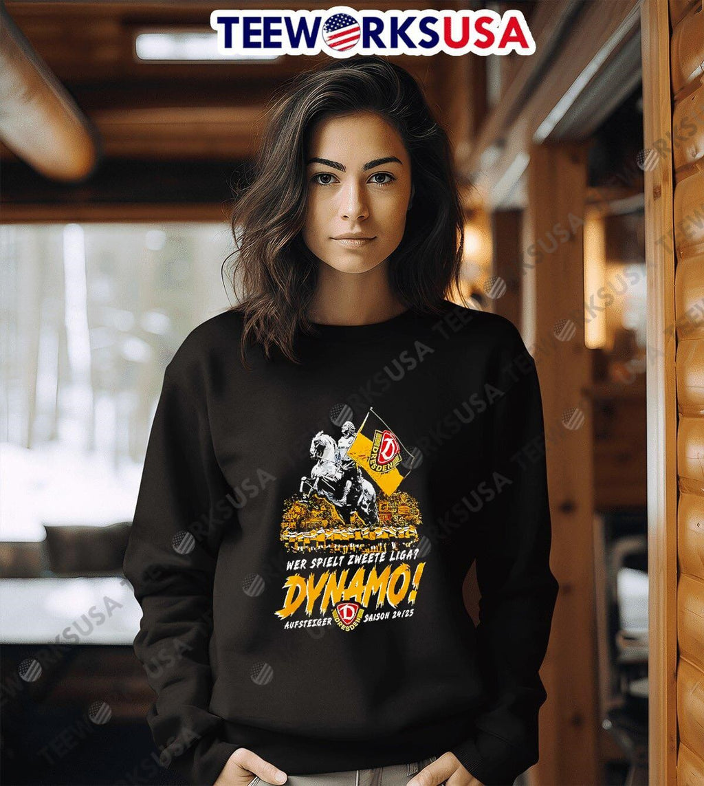 Wer Spielt Zweete Liga Dynamo Dresden Champions 2025 - Adult & Kids T-Shirts, Sweatshirts & Hoodies apparel design preview 6