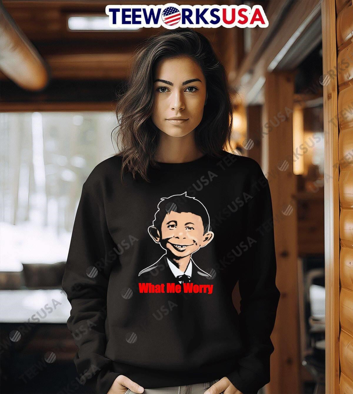What Me Worry Alfred E. Neuman Mad Magazine - Adult & Kids T-Shirts, Sweatshirts & Hoodies apparel design preview 6