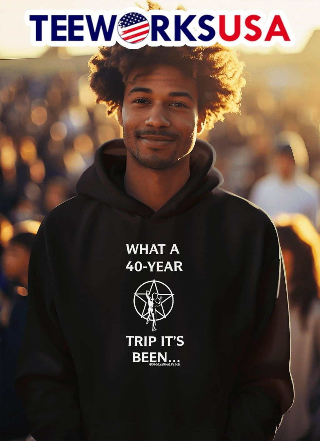 What a 40 year trip it's been - Adult & Kids T-Shirts, Sweatshirts & Hoodies apparel design preview 2