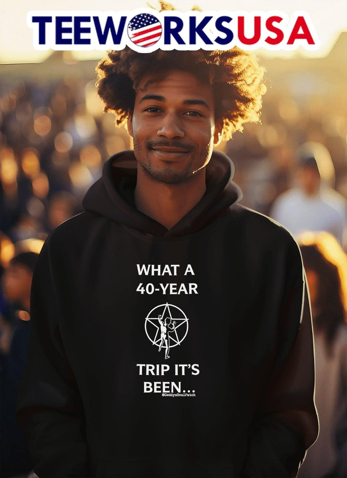 What a 40 year trip it's been - Adult & Kids T-Shirts, Sweatshirts & Hoodies apparel design preview 2