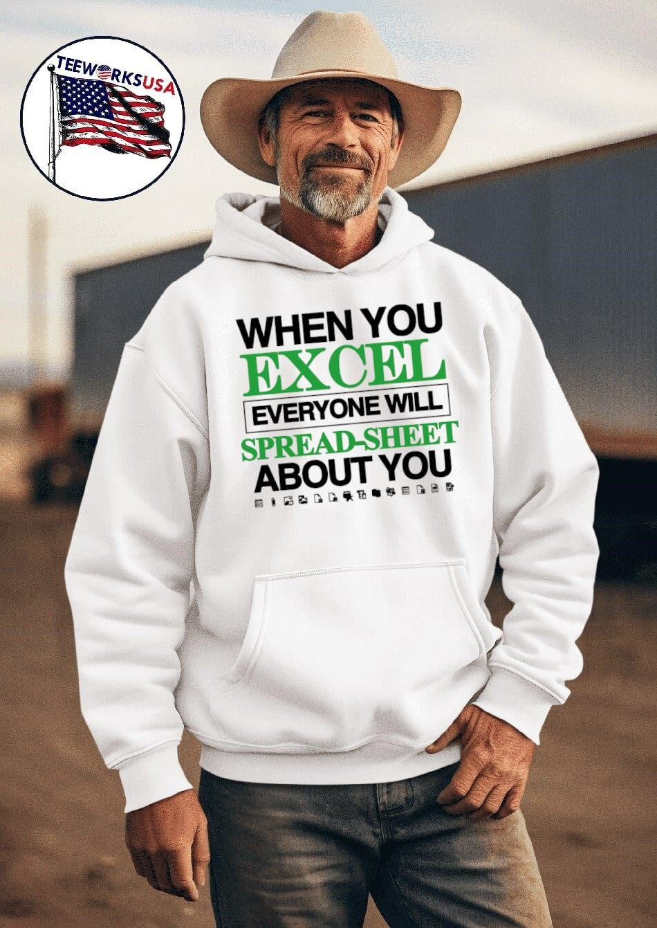 When you Excel everyone will spread-sheet about - Adult & Kids T-Shirts, Sweatshirts & Hoodies apparel design preview 2
