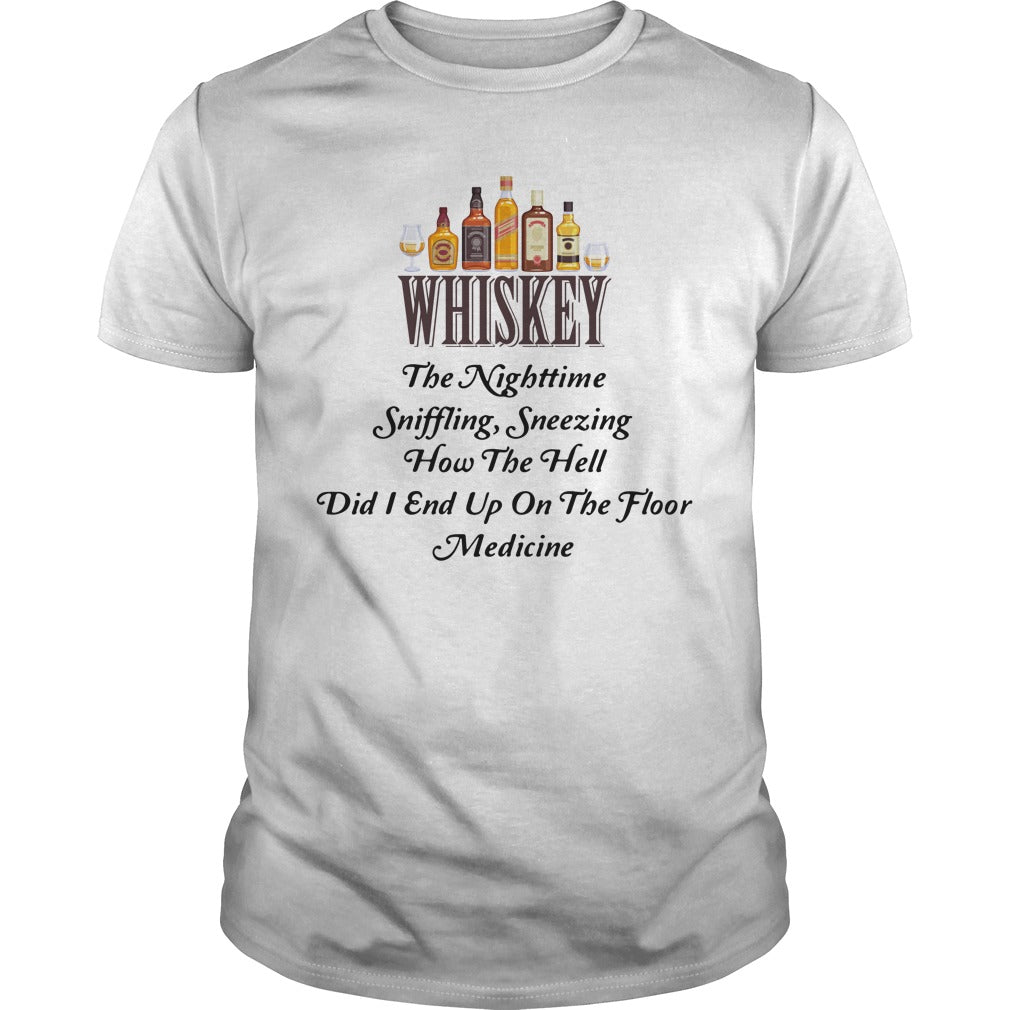 Whiskey The Nighttime Sniffling Sneezing How Hell Did - Adult & Kids T-Shirts, Sweatshirts & Hoodies apparel design preview 1