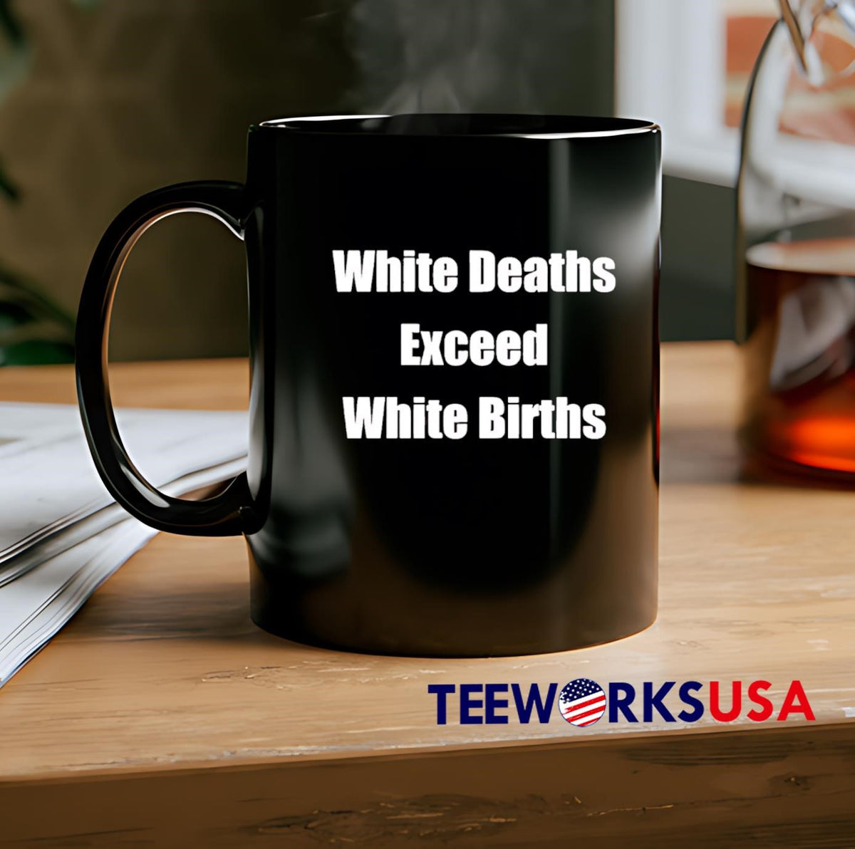 White Deaths Exceed Births - Adult & Kids T-Shirts, Sweatshirts & Hoodies apparel design preview 2