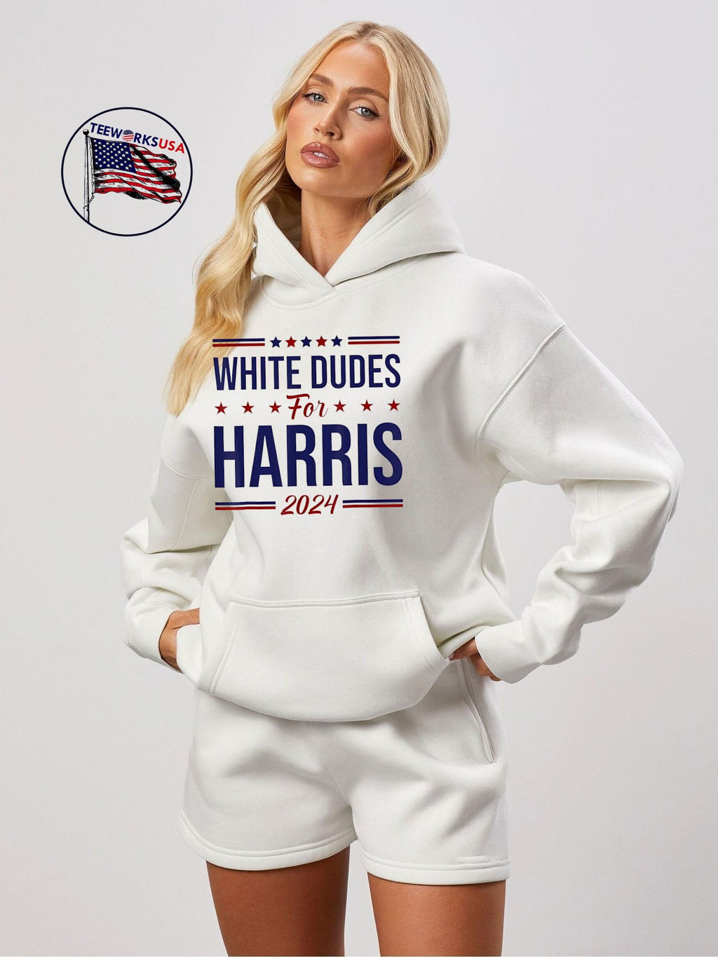 White Dudes For Harris 2024 - Adult & Kids T-Shirts, Sweatshirts & Hoodies apparel design preview 2