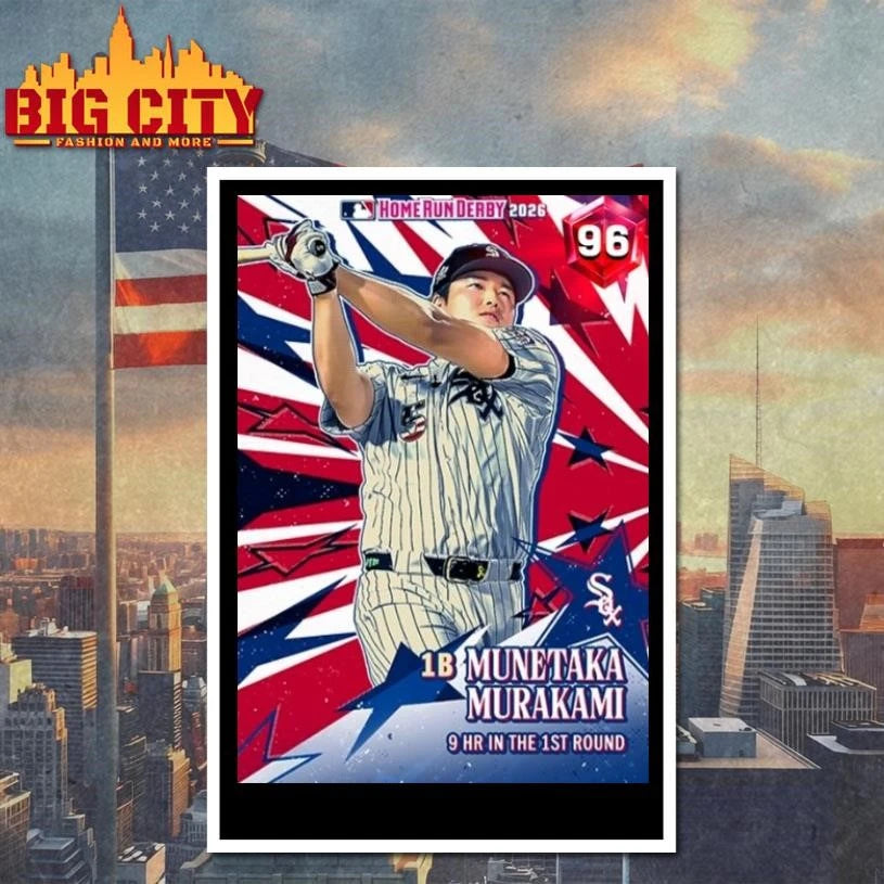 White Sox Munetaka Murakami 1B Home Run Derby 2026 - Adult & Kids T-Shirts, Sweatshirts & Hoodies apparel design preview 4