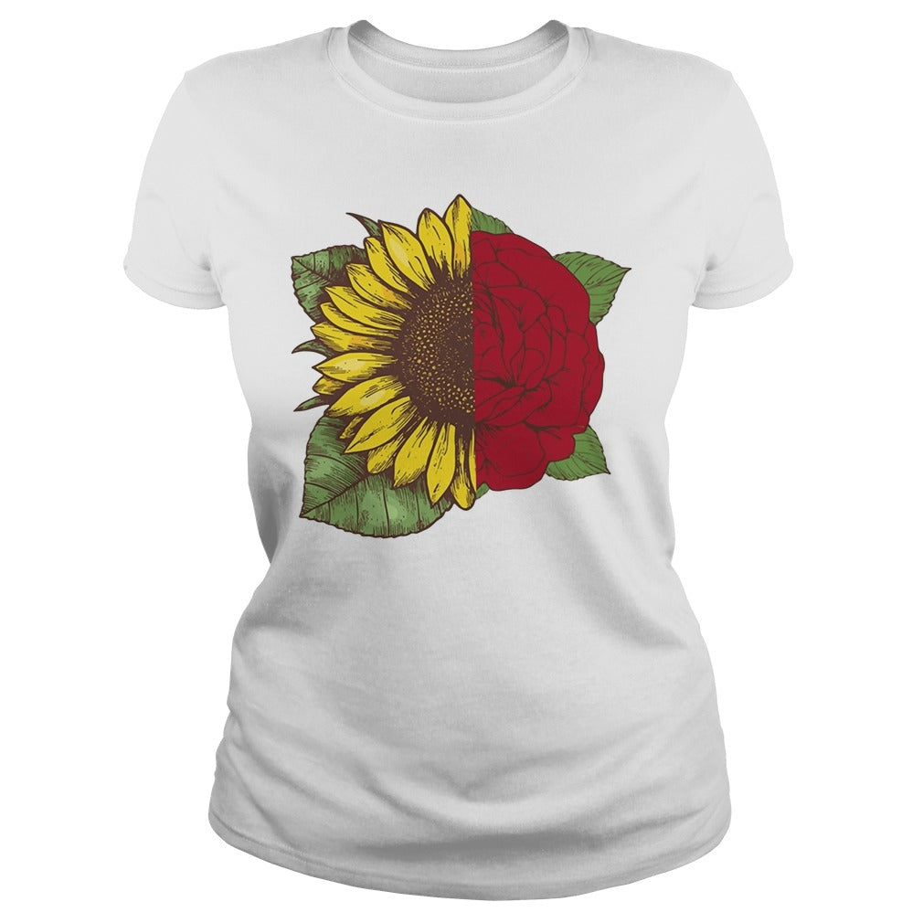 White Sunflower And Rose - Adult & Kids T-Shirts, Sweatshirts & Hoodies apparel design preview 2