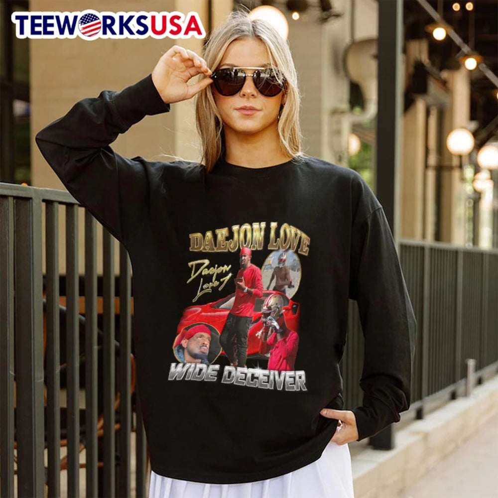 Wide Deceiver Daejon Love Bootleg Photo Collage Red - Adult & Kids T-Shirts, Sweatshirts & Hoodies apparel design preview 4