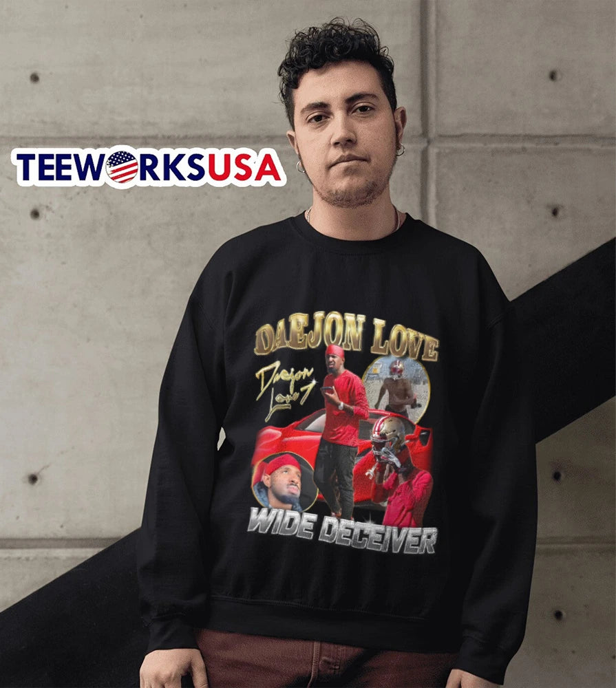 Wide Deceiver Daejon Love Bootleg Photo Collage Red - Adult & Kids T-Shirts, Sweatshirts & Hoodies apparel design preview 5