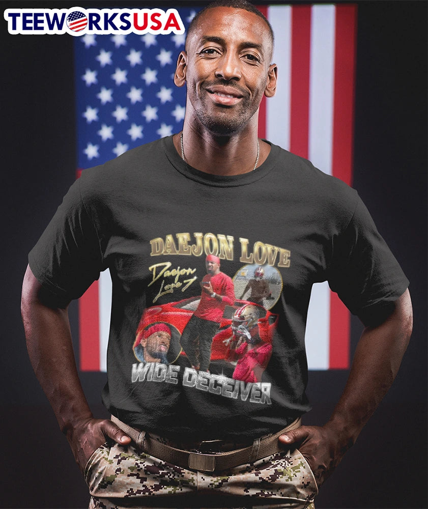 Wide Deceiver Daejon Love Bootleg Photo Collage Red - Adult & Kids T-Shirts, Sweatshirts & Hoodies apparel design preview 1