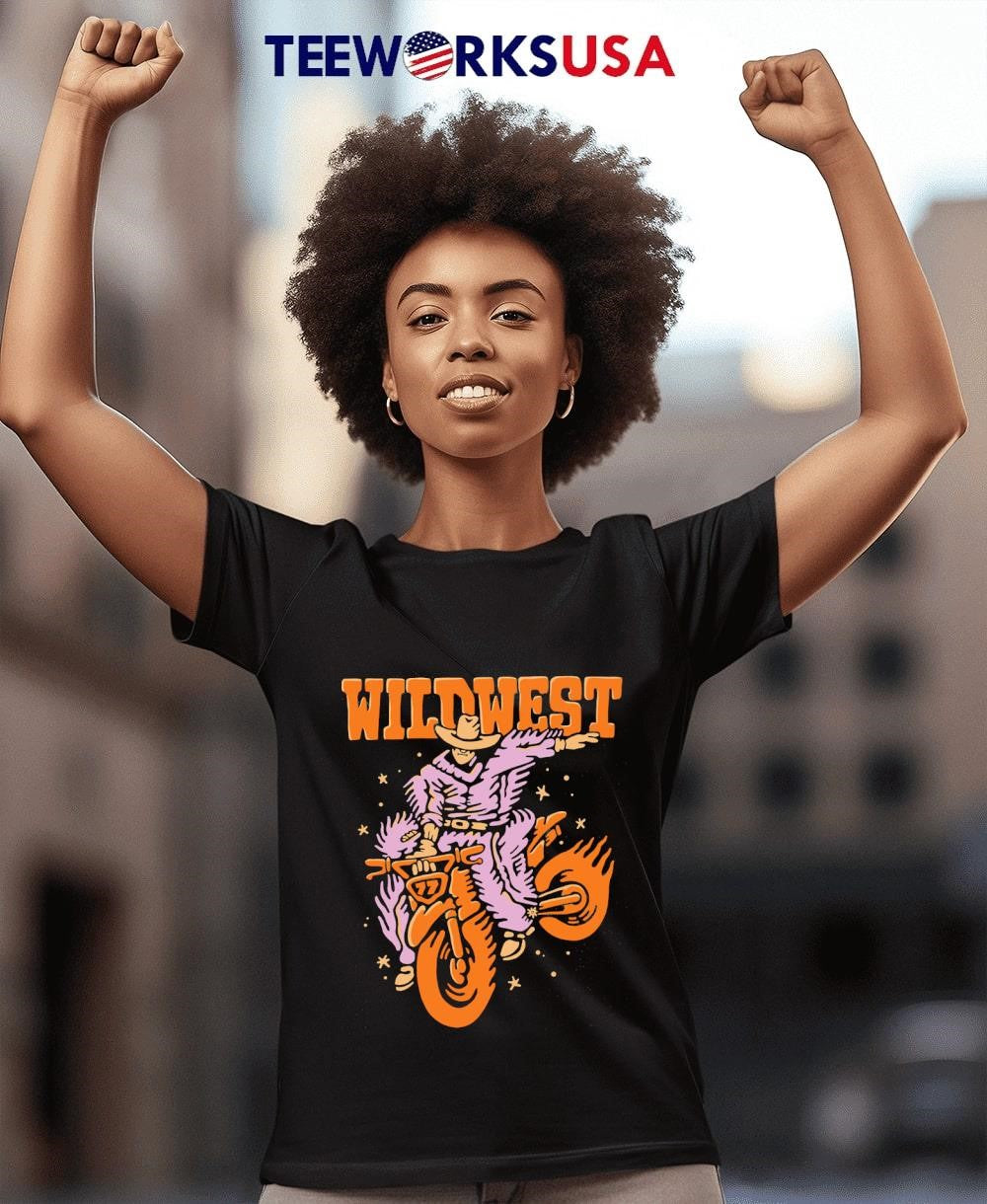 Wild West motor 77 retro - Adult & Kids T-Shirts, Sweatshirts & Hoodies apparel design preview 4