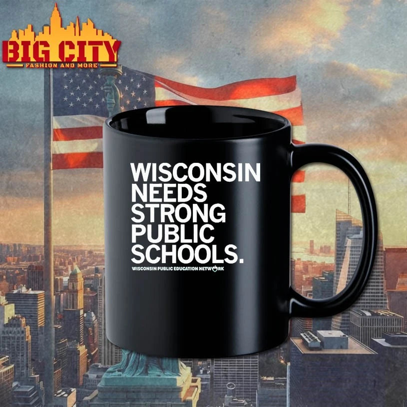 Wisconsin Needs Strong Public Schools - Adult & Kids T-Shirts, Sweatshirts & Hoodies apparel design preview 3