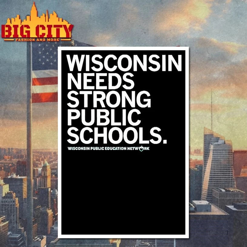 Wisconsin Needs Strong Public Schools - Adult & Kids T-Shirts, Sweatshirts & Hoodies apparel design preview 4