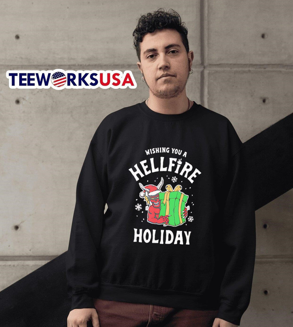 Wishing you a Hellfire holiday - Adult & Kids T-Shirts, Sweatshirts & Hoodies apparel design preview 3