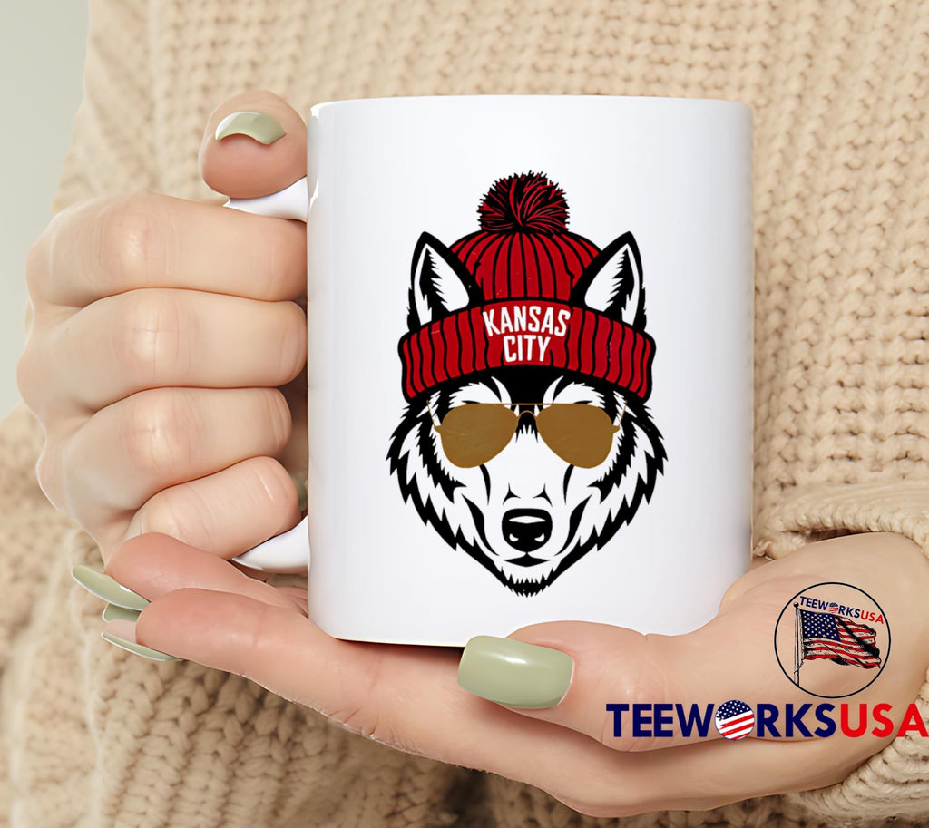 Wolf Mascot beanie Kansas City Chiefs - Adult & Kids T-Shirts, Sweatshirts & Hoodies apparel design preview 6