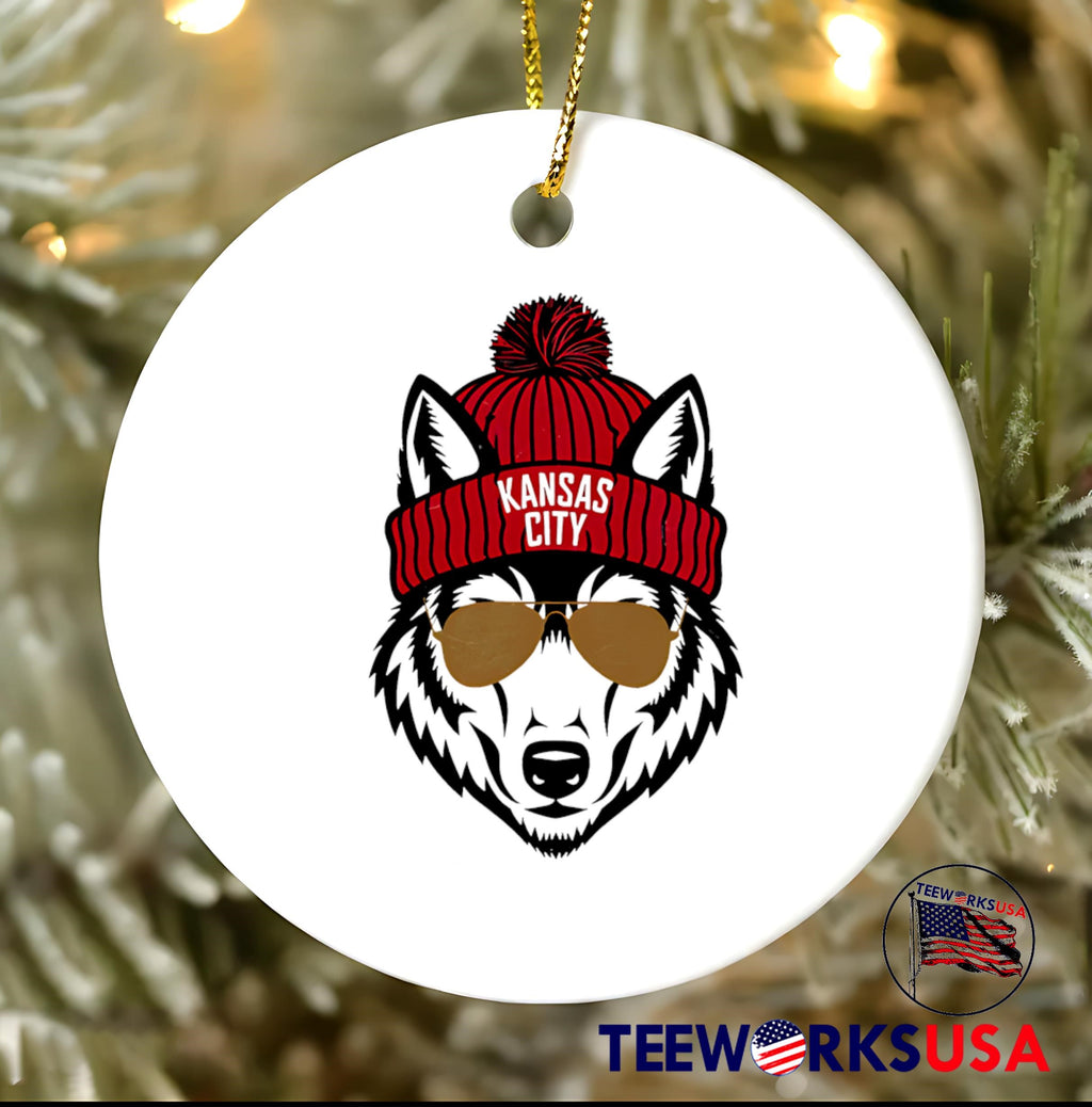 Wolf Mascot beanie Kansas City Chiefs - Adult & Kids T-Shirts, Sweatshirts & Hoodies apparel design preview 3