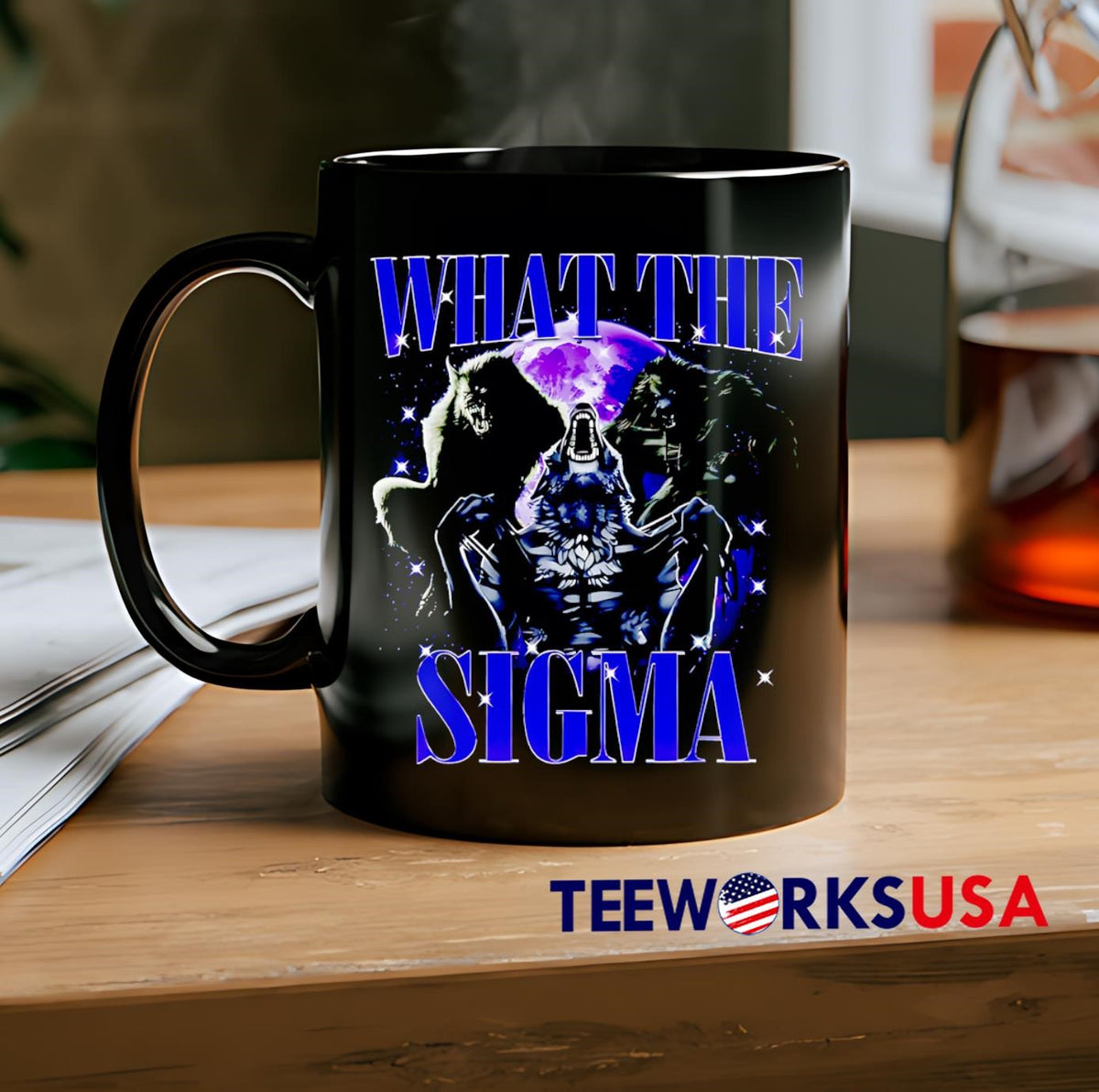 Wolf Sigma what the - Adult & Kids T-Shirts, Sweatshirts & Hoodies apparel design preview 2