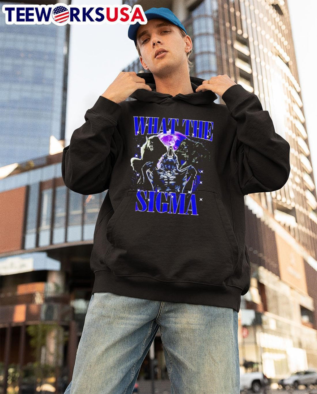 Wolf Sigma what the - Adult & Kids T-Shirts, Sweatshirts & Hoodies apparel design preview 3