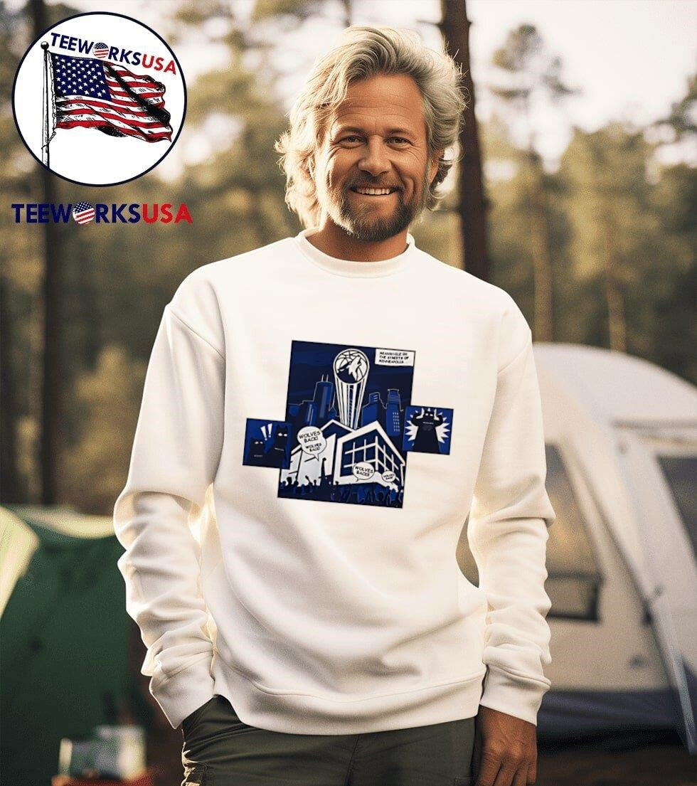 Wolves Back Meanwhile In The Streets Of Minneapolis - Adult & Kids T-Shirts, Sweatshirts & Hoodies apparel design preview 3