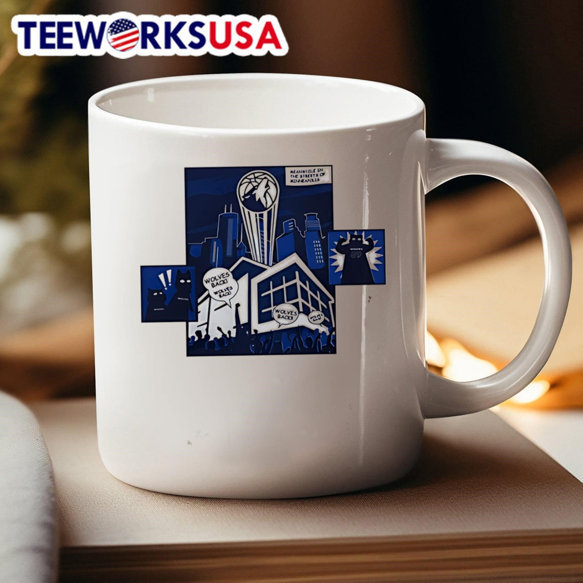 Wolves Back Meanwhile In The Streets Of Minneapolis - Adult & Kids T-Shirts, Sweatshirts & Hoodies apparel design preview 4