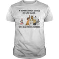 Woman Cannot Survive Wine Alone She Also Needs - Adult & Kids T-Shirts, Sweatshirts & Hoodies apparel design preview 1