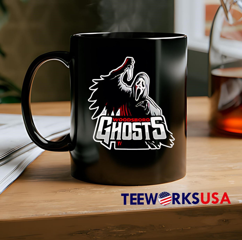 Woodsboro Ghosts Hockey logo - Adult & Kids T-Shirts, Sweatshirts & Hoodies apparel design preview 2