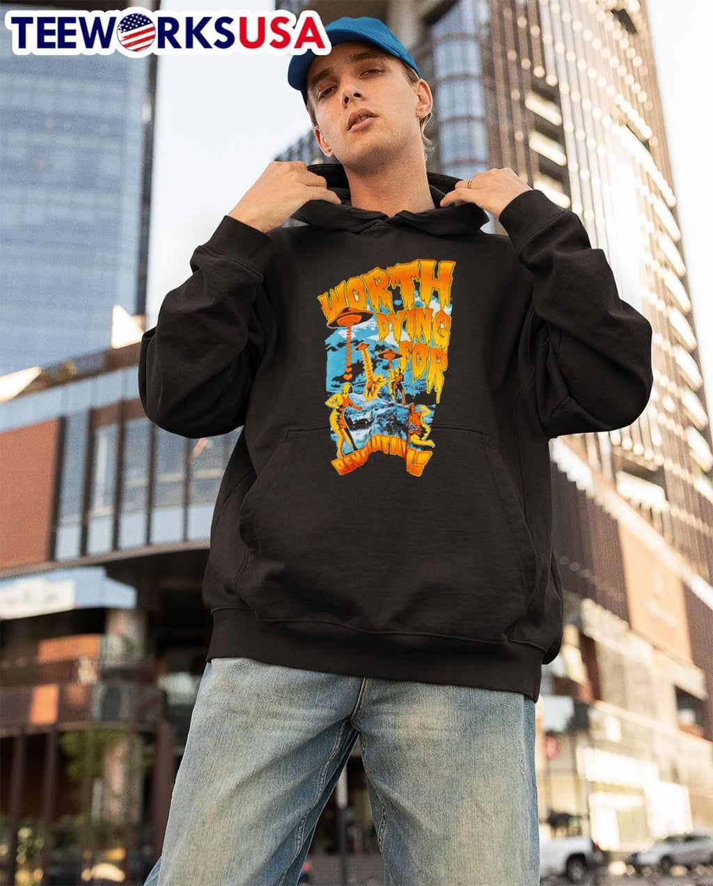 Worth Dying For Revolution - Adult & Kids T-Shirts, Sweatshirts & Hoodies apparel design preview 3