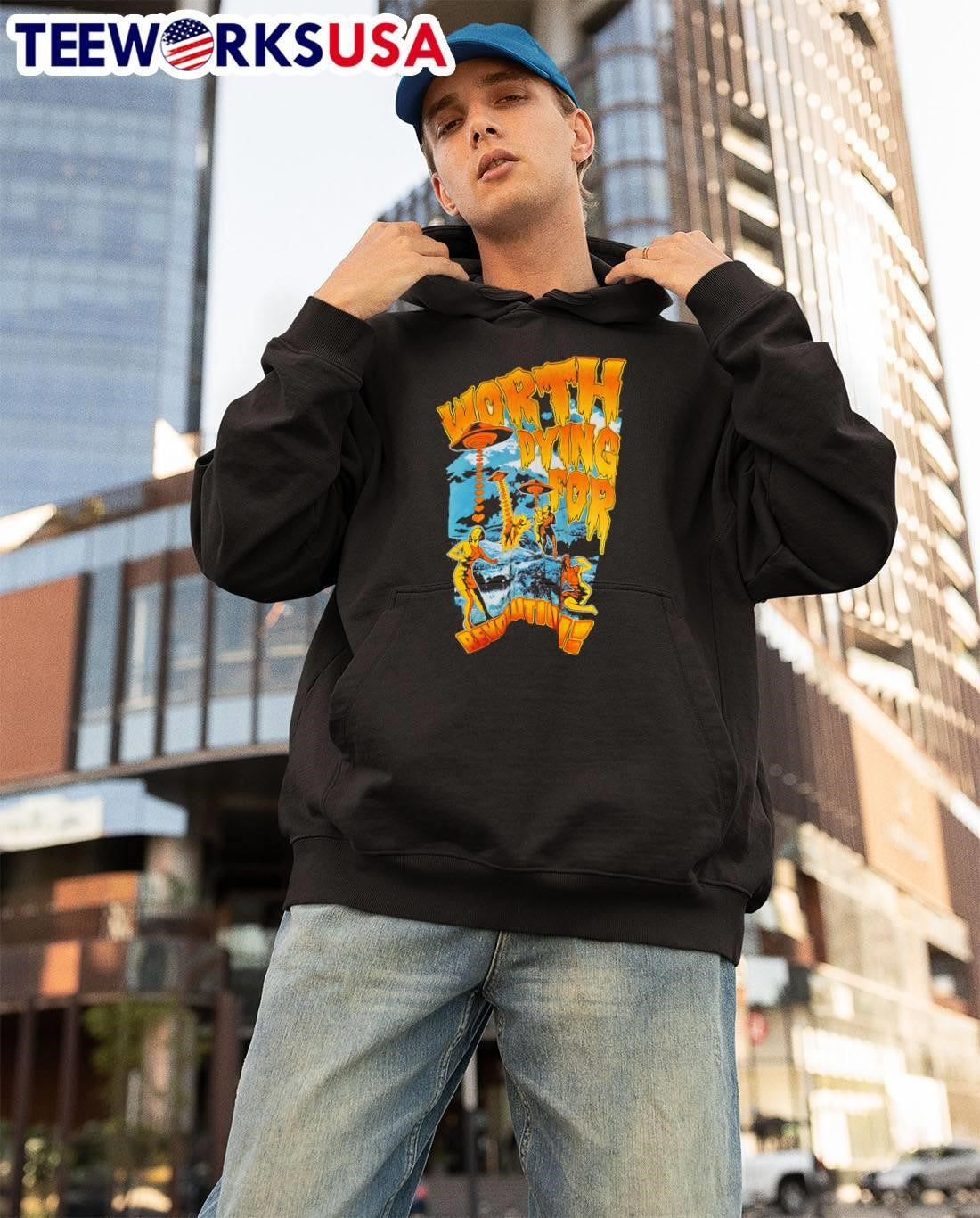 Worth Dying For Revolution - Adult & Kids T-Shirts, Sweatshirts & Hoodies apparel design preview 3