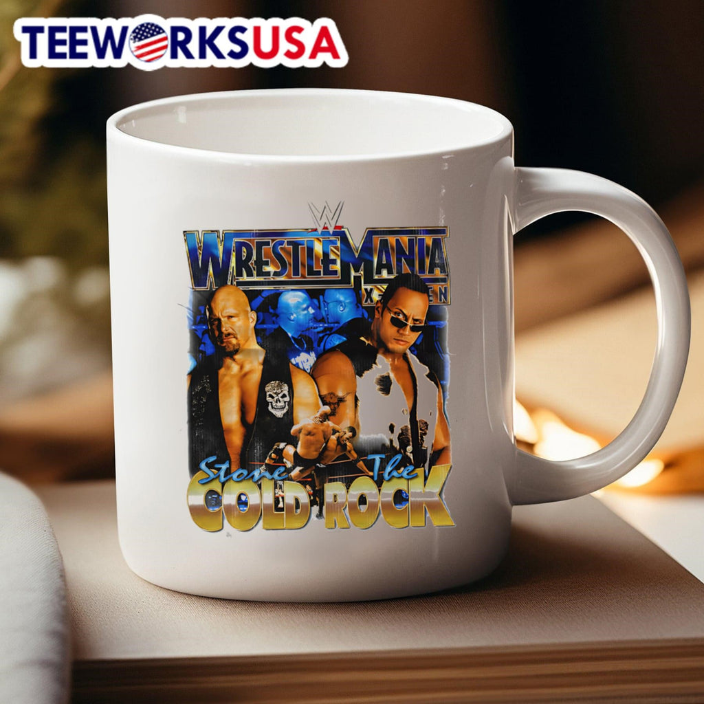 WrestleMania Stone Cold and The Rock vintage - Adult & Kids T-Shirts, Sweatshirts & Hoodies apparel design preview 4