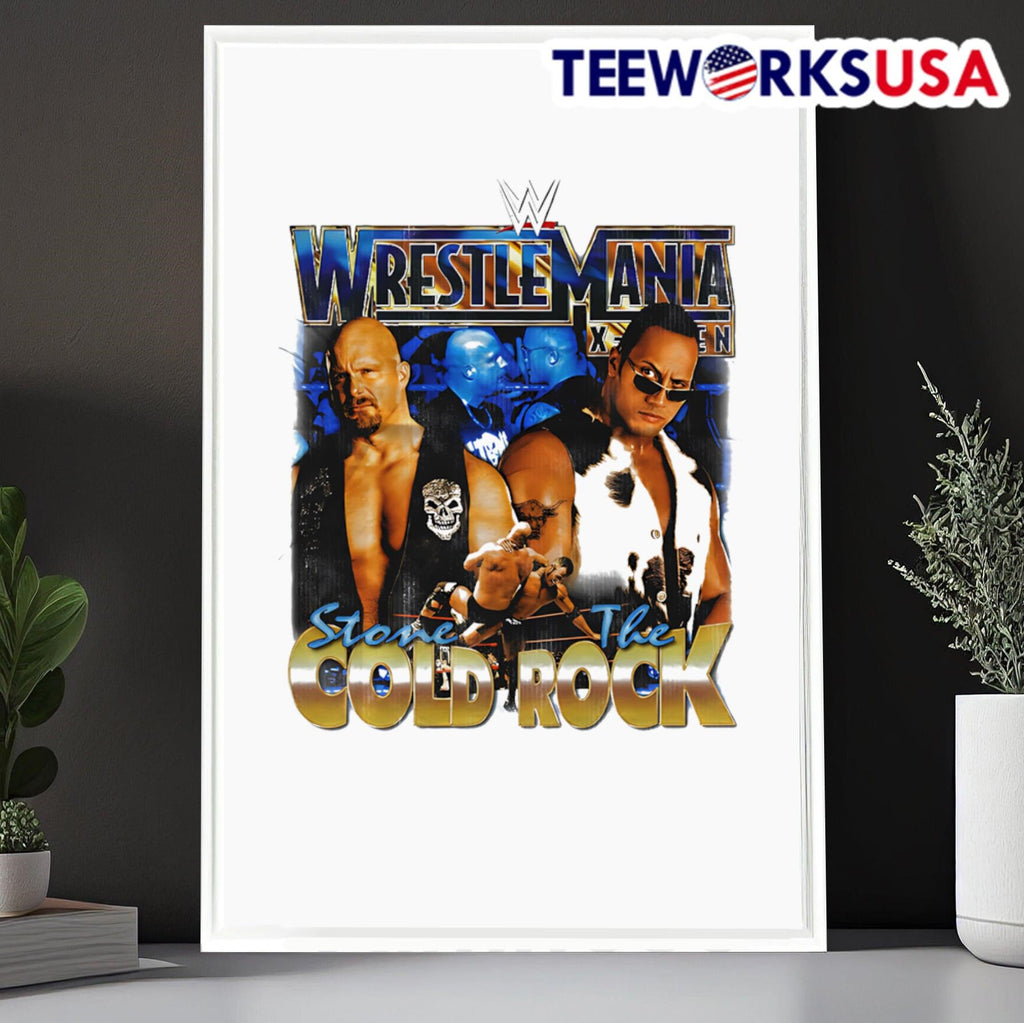 WrestleMania Stone Cold and The Rock vintage - Adult & Kids T-Shirts, Sweatshirts & Hoodies apparel design preview 6