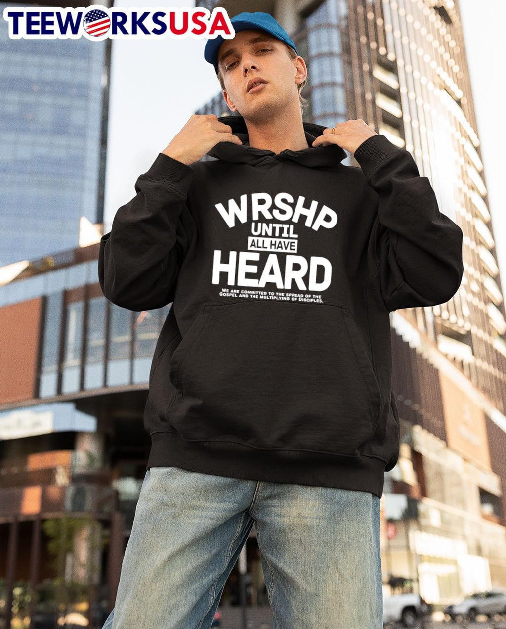 Wrshp until all have heard - Adult & Kids T-Shirts, Sweatshirts & Hoodies apparel design preview 3