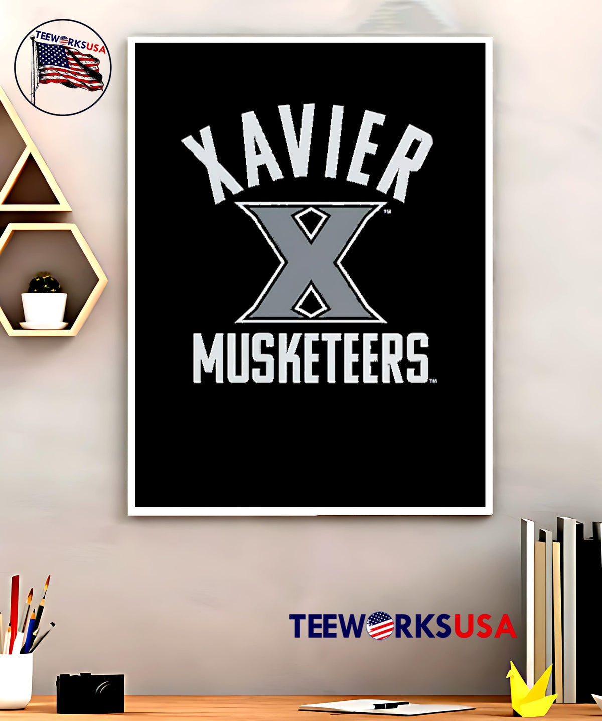 Xavier University Musketeers Logo - Adult & Kids T-Shirts, Sweatshirts & Hoodies apparel design preview 5