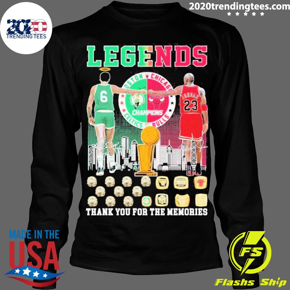 Official legends Bill Russell and Michael Jordan - Adult & Kids T-Shirts, Sweatshirts & Hoodies apparel design preview 4