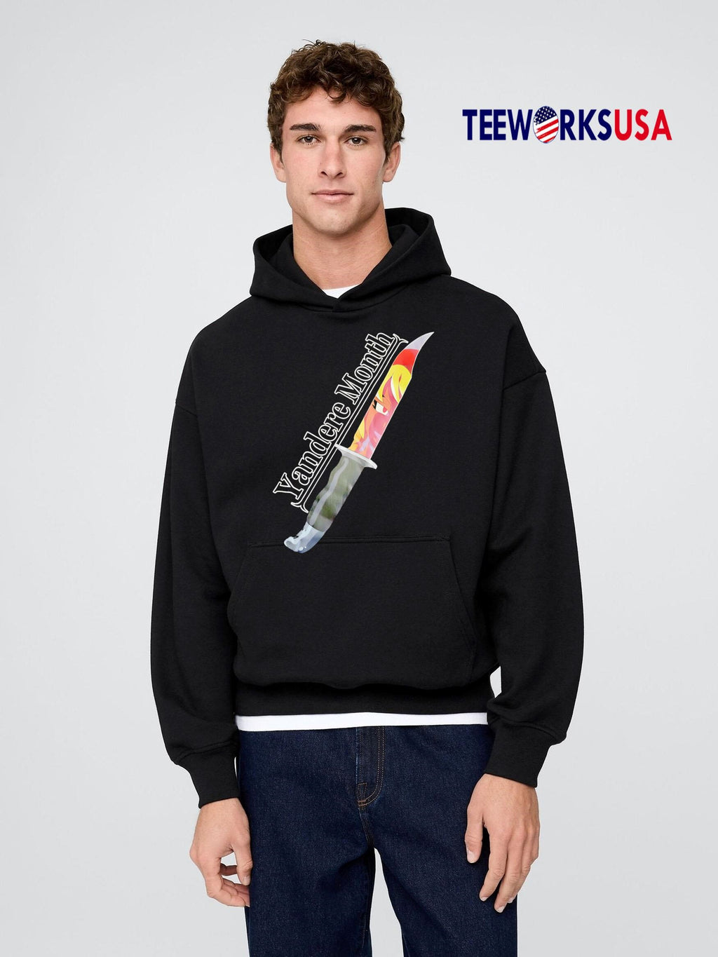 Yandere Month knife - Adult & Kids T-Shirts, Sweatshirts & Hoodies apparel design preview 2