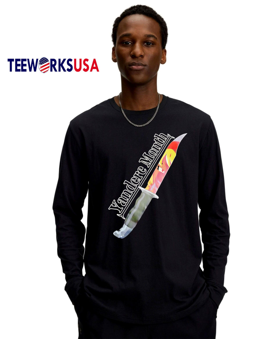 Yandere Month knife - Adult & Kids T-Shirts, Sweatshirts & Hoodies apparel design preview 4
