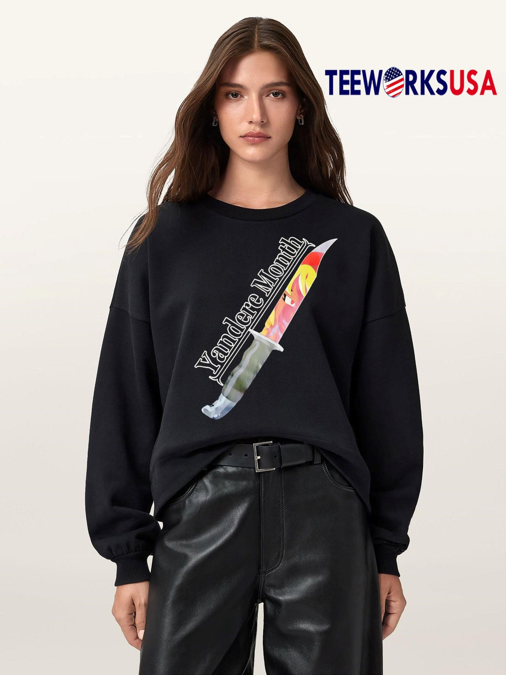 Yandere Month knife - Adult & Kids T-Shirts, Sweatshirts & Hoodies apparel design preview 5