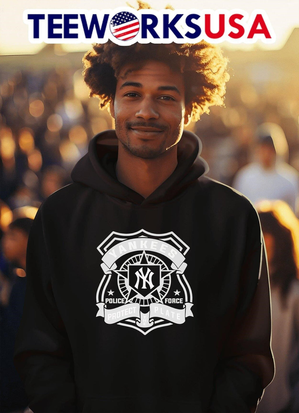Yankees police force protect the plate - Adult & Kids T-Shirts, Sweatshirts & Hoodies apparel design preview 2