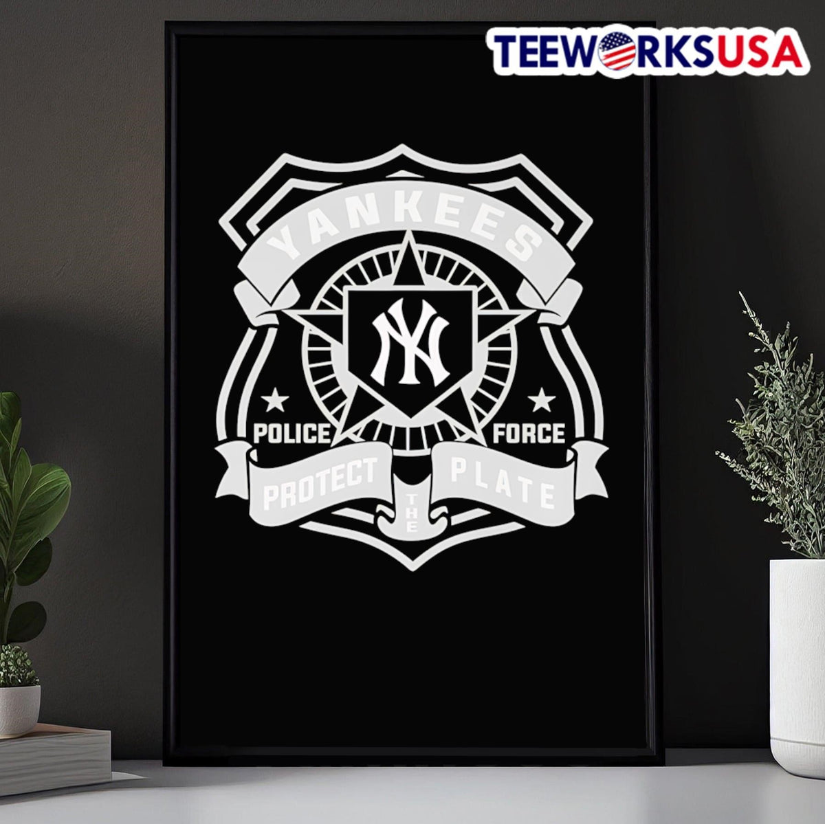 Yankees police force protect the plate - Adult & Kids T-Shirts, Sweatshirts & Hoodies apparel design preview 5