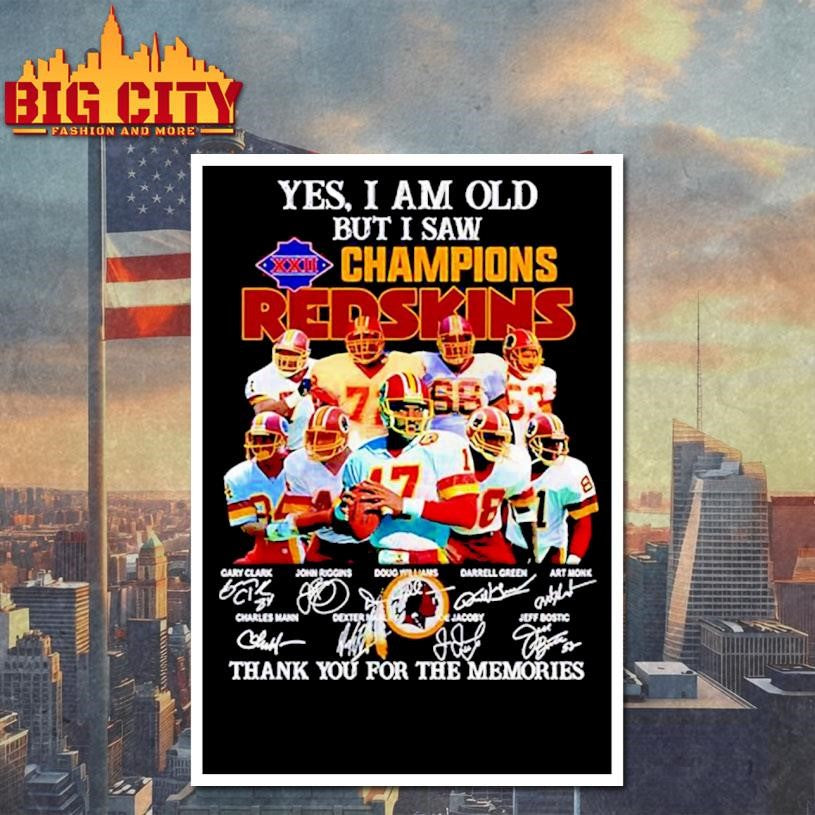 Yes I am old but saw 1987 Washington Redskins - Adult & Kids T-Shirts, Sweatshirts & Hoodies apparel design preview 4