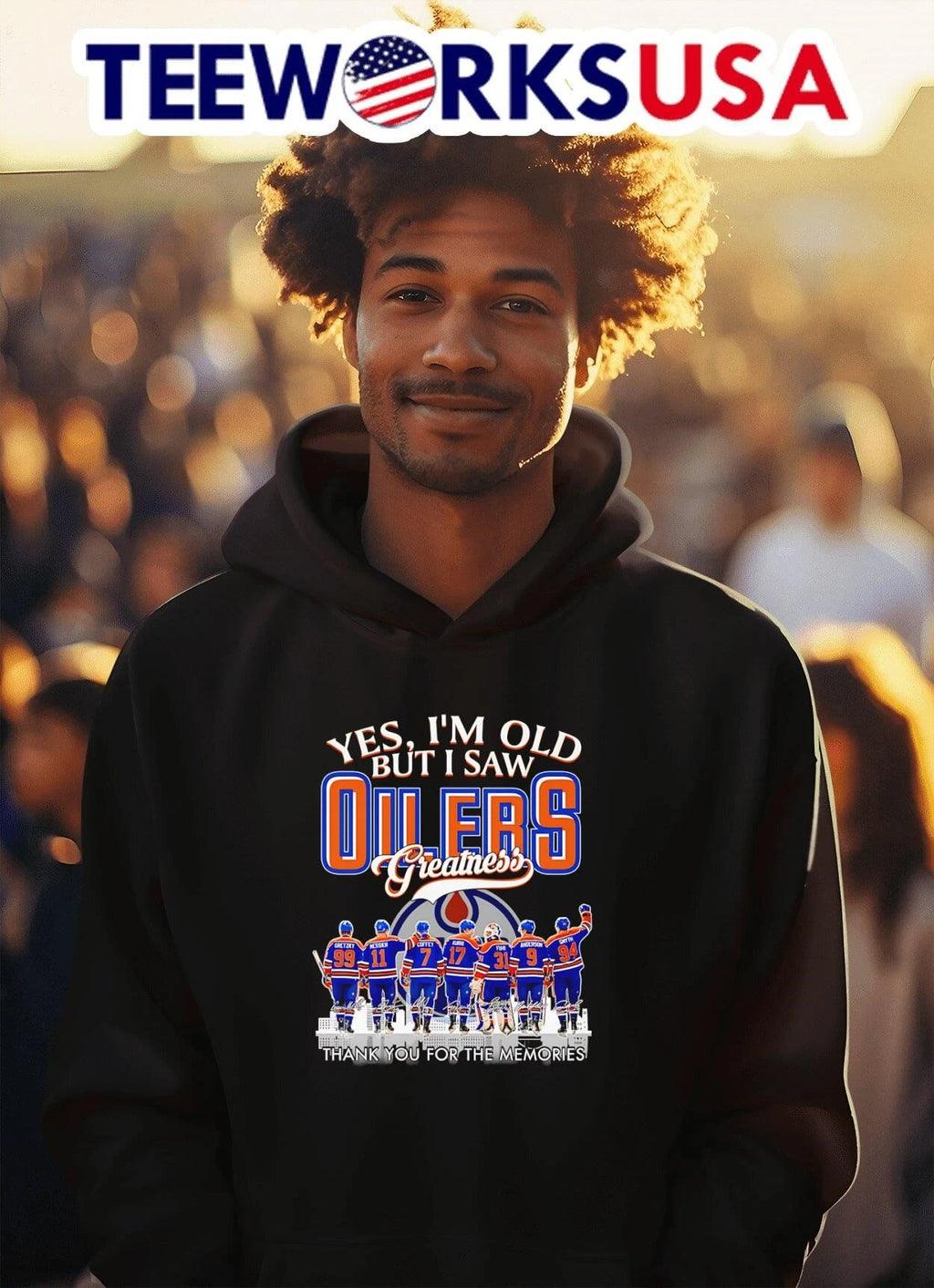 Yes I'm Old But I Saw Oilers Greatness Thank You For - Adult & Kids T-Shirts, Sweatshirts & Hoodies apparel design preview 2